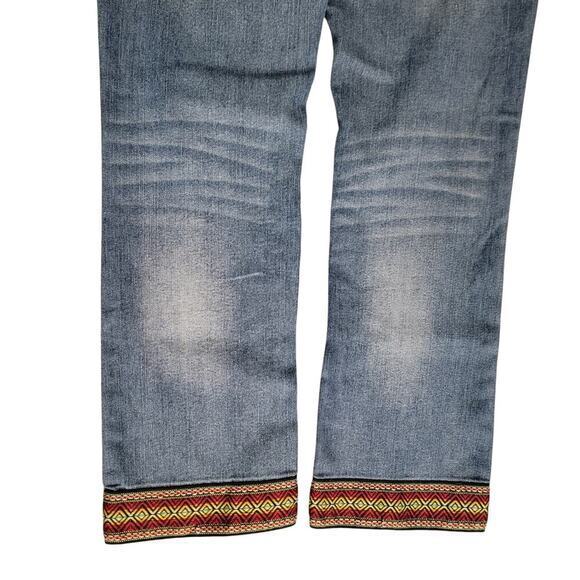 Y2K Vintage No Boundaries Beaded Boot Cut Sz 11 Medium Wash Style Jeans - Picture 10 of 13
